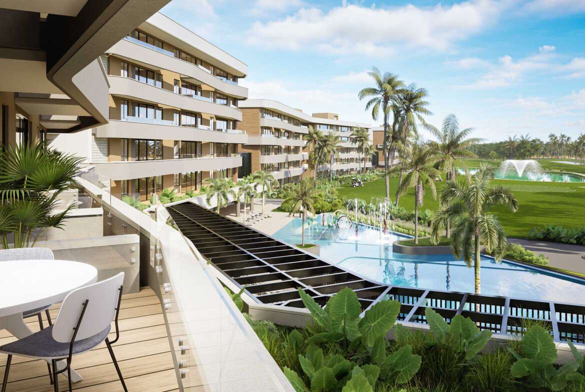 Appartements Palm View Bávaro Punta Cana, terrasse vue sur piscine